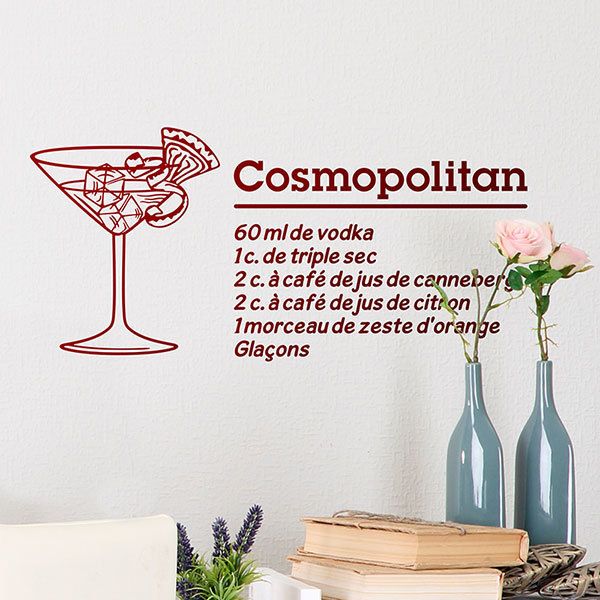 Wall Stickers: Cocktail Cosmopolitan - french 0