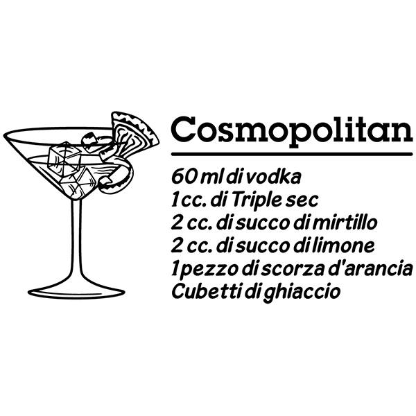 Wall Stickers: Cocktail Cosmopolitan - italian