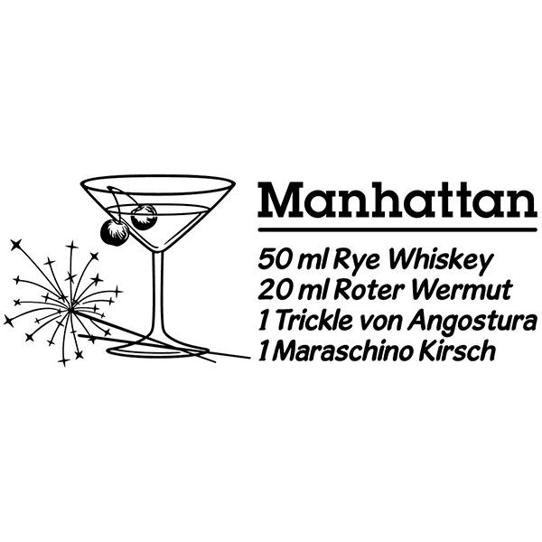 Wall Stickers: Cocktail Manhattan - german