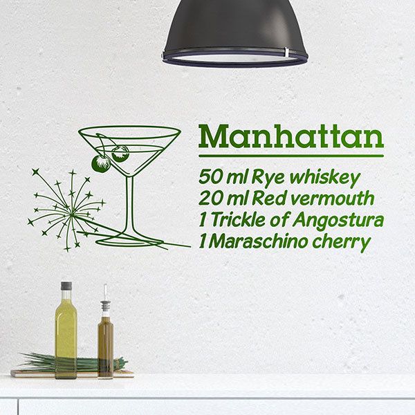 Wall Stickers: Cocktail Manhattan - english