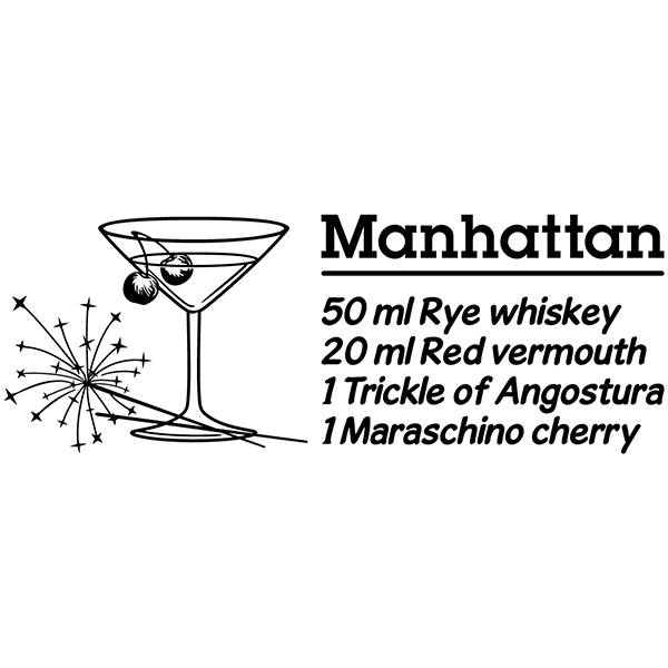 Wall Stickers: Cocktail Manhattan - english