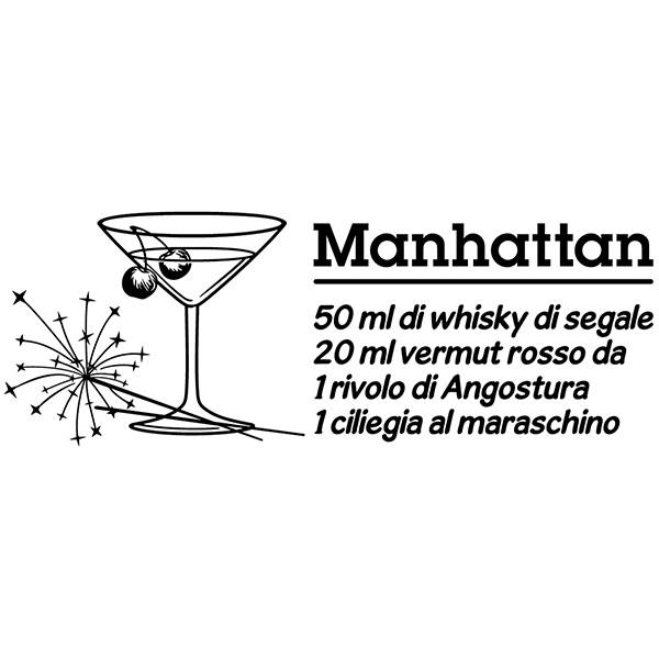 Wall Stickers: Cocktail Manhattan - italian