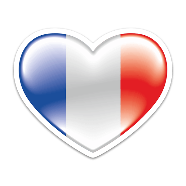 Car & Motorbike Stickers: Heart France