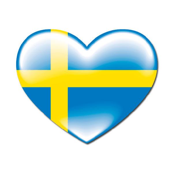 Car & Motorbike Stickers: Heart of Sweden