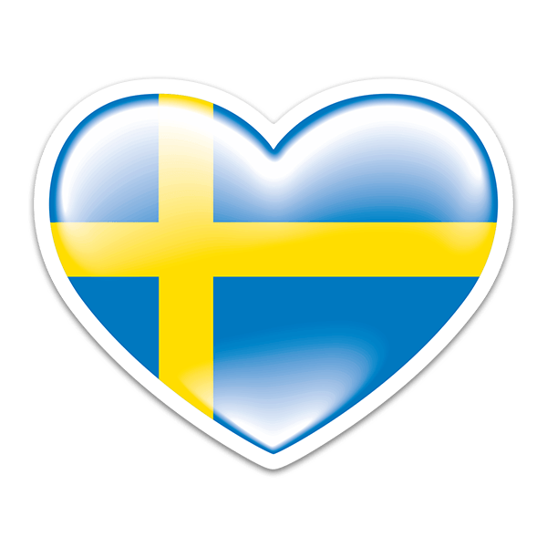 Car & Motorbike Stickers: Heart of Sweden
