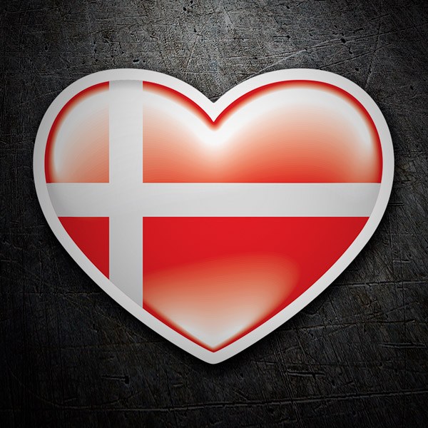 Car & Motorbike Stickers: Denmark heart