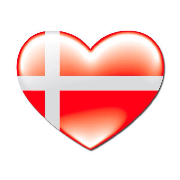 Car & Motorbike Stickers: Denmark heart