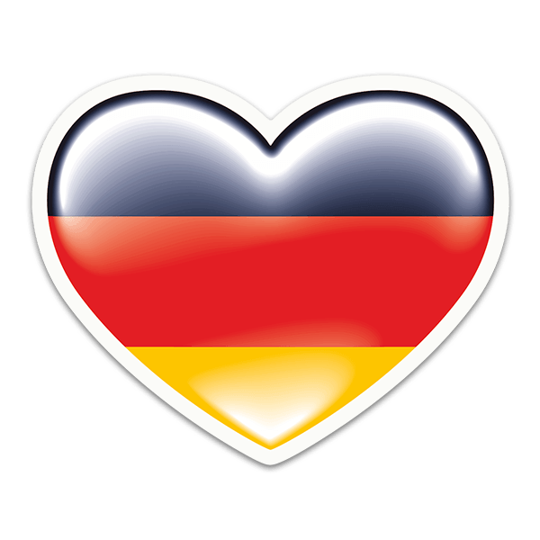 Car & Motorbike Stickers: Heart Germany 0