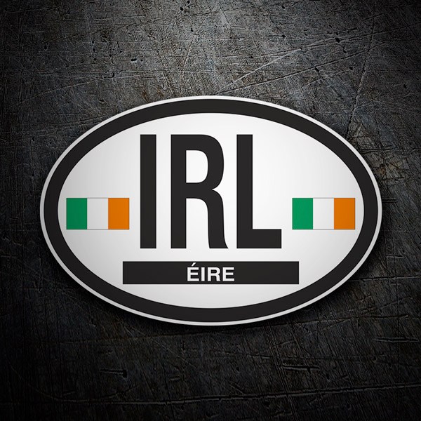 Car & Motorbike Stickers: Oval Ireland IRL