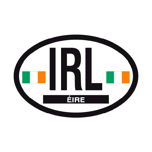 Car & Motorbike Stickers: Oval Ireland IRL