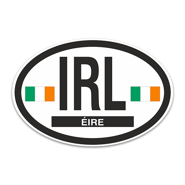 Car & Motorbike Stickers: Oval Ireland IRL