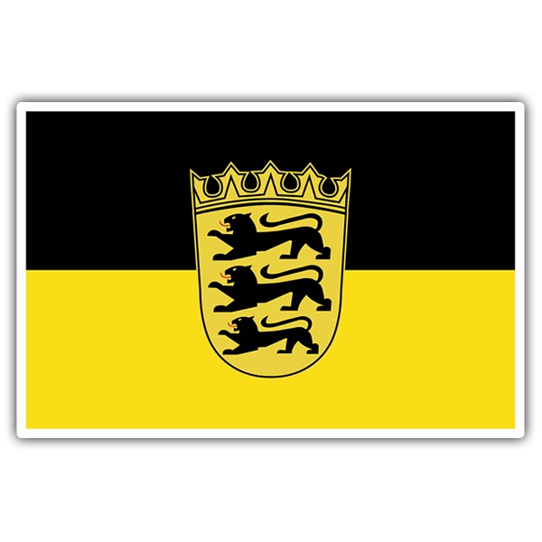Car & Motorbike Stickers: Flag Baden-Württemberg