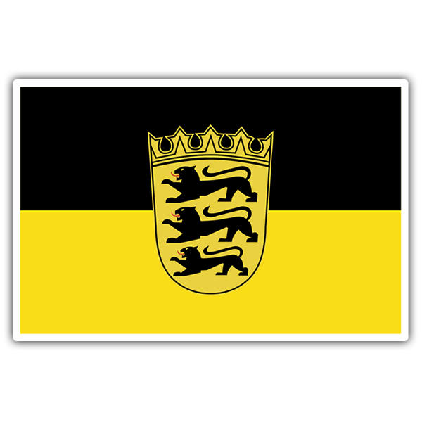 Car & Motorbike Stickers: Flag Baden-Württemberg 0