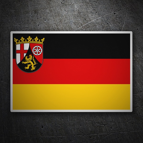 Car & Motorbike Stickers: Flag Rhineland-Palatinate