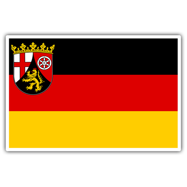 Car & Motorbike Stickers: Flag Rhineland-Palatinate