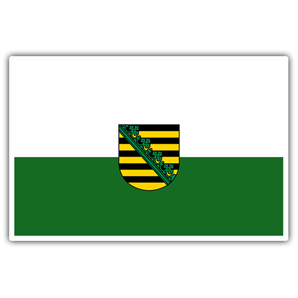 Car & Motorbike Stickers: Flag Saxony