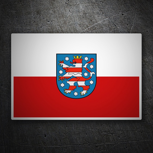 Car & Motorbike Stickers: Flag Thuringia