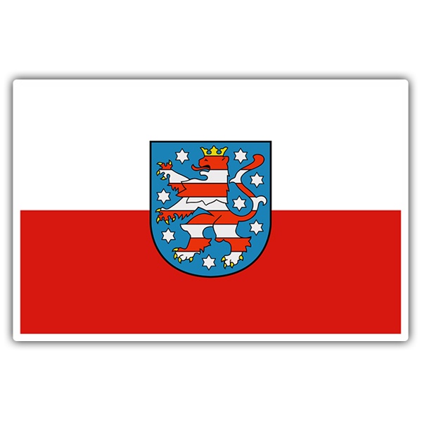 Car & Motorbike Stickers: Flag Thuringia