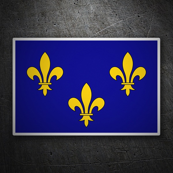 Car & Motorbike Stickers: Flag Île-de-France