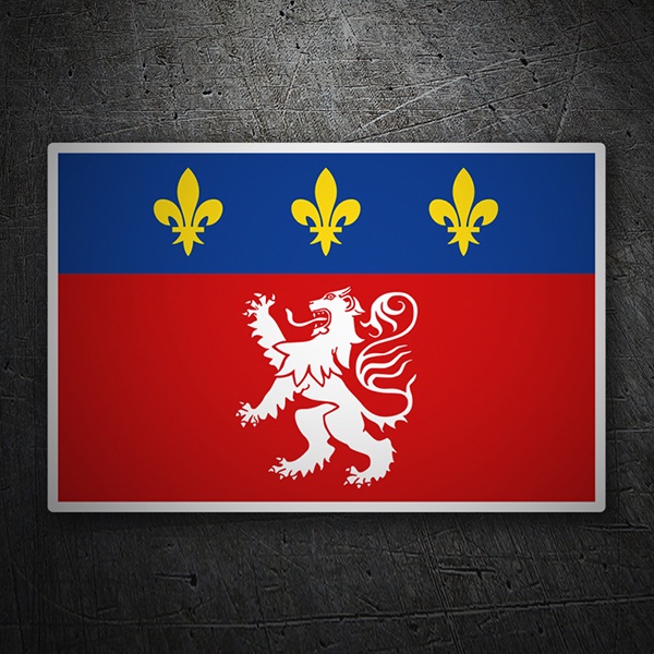 Car & Motorbike Stickers: Flag Lyonnais 1