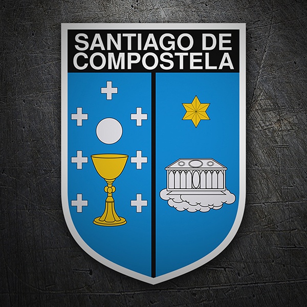 Car & Motorbike Stickers: Badge Santiago de Compostela