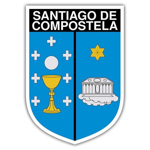 Car & Motorbike Stickers: Badge Santiago de Compostela