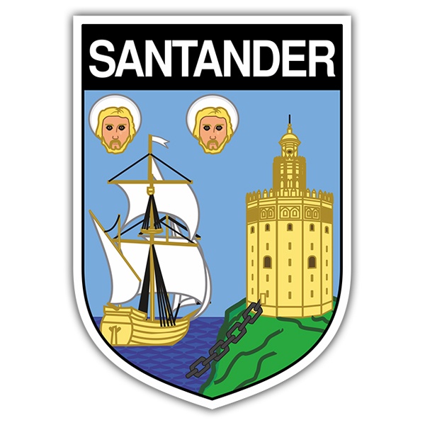 Car & Motorbike Stickers: Badge Santander