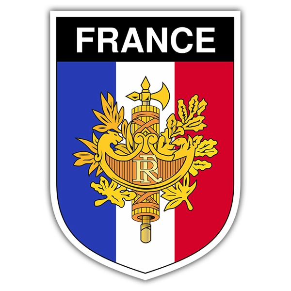 Car & Motorbike Stickers: Shield France