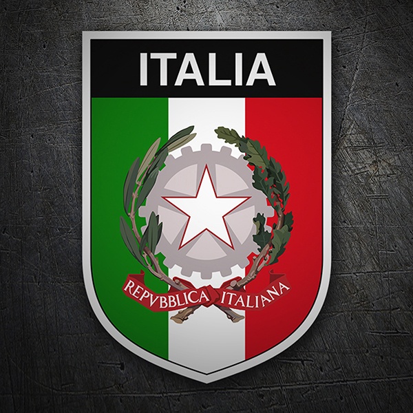 Car & Motorbike Stickers: Badge Italy 