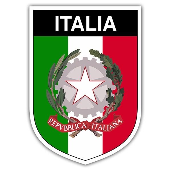 Car & Motorbike Stickers: Badge Italy 