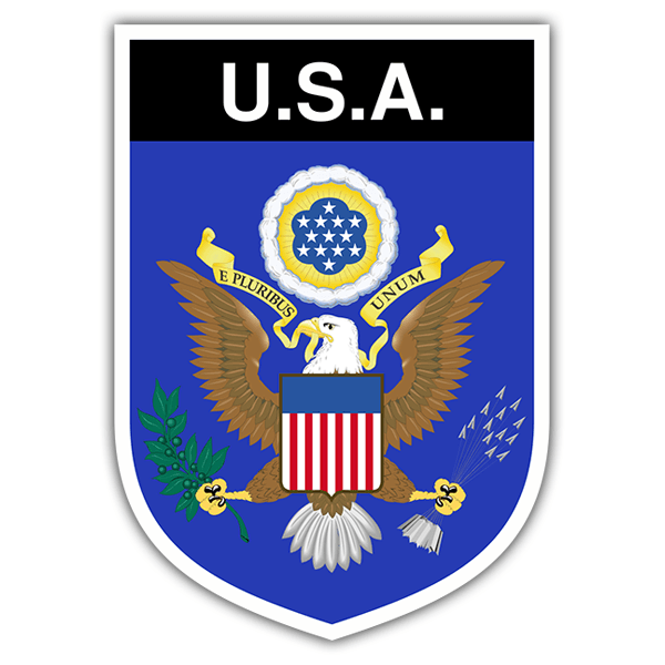 Car & Motorbike Stickers: Badge USA
