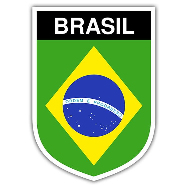 Car & Motorbike Stickers: Badge Brazil