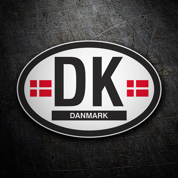 Car & Motorbike Stickers: Oval Denmark