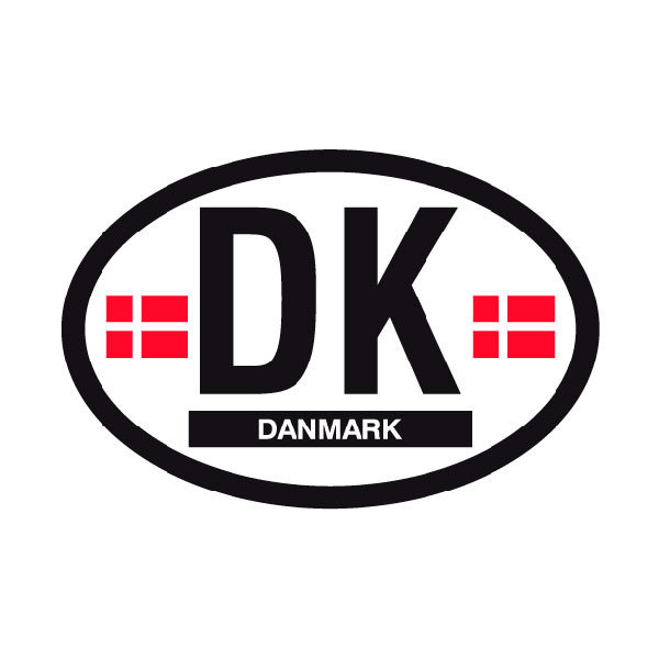 Car & Motorbike Stickers: Oval Denmark