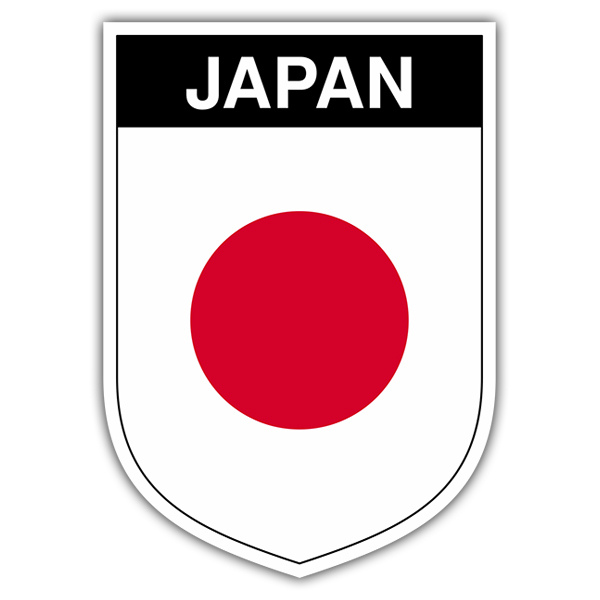 Car & Motorbike Stickers: Badge Japan with Red Circle