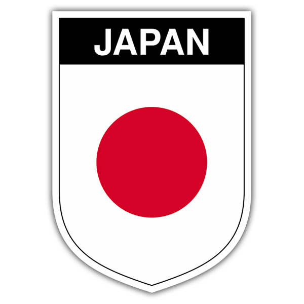 Car & Motorbike Stickers: Badge Japan with Red Circle