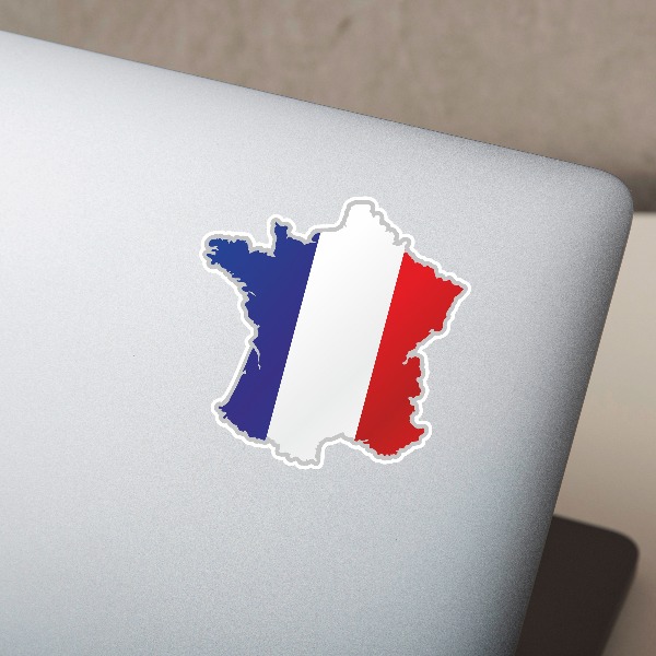 Car & Motorbike Stickers: Flag map France