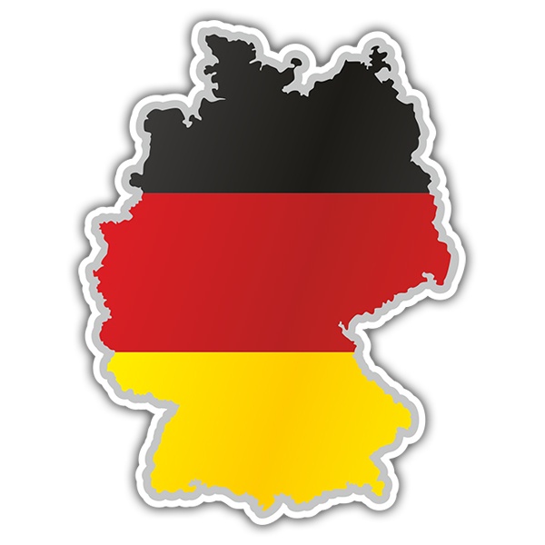 Car & Motorbike Stickers: Flag map Germany