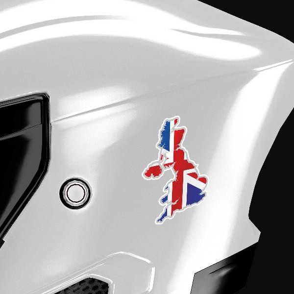 Car & Motorbike Stickers: Flag map United Kingdom Union Jack