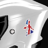 Car & Motorbike Stickers: Flag map United Kingdom Union Jack 3