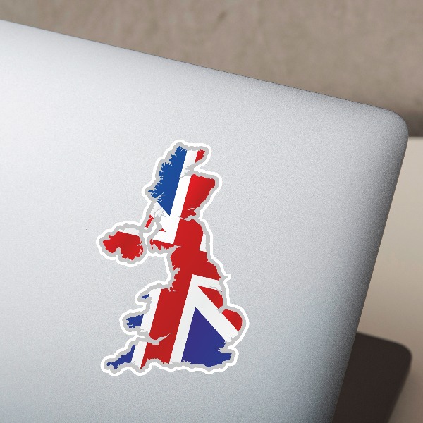 Car & Motorbike Stickers: Flag map United Kingdom Union Jack