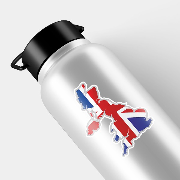 Car & Motorbike Stickers: Flag map United Kingdom Union Jack