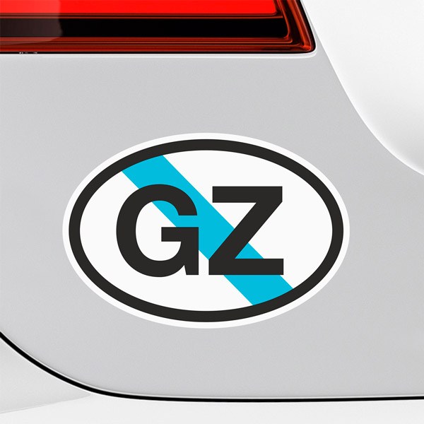 Car & Motorbike Stickers: Galicia Flag Oval