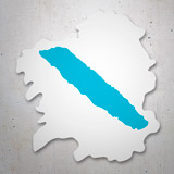 Car & Motorbike Stickers: Galicia Flag Map 3