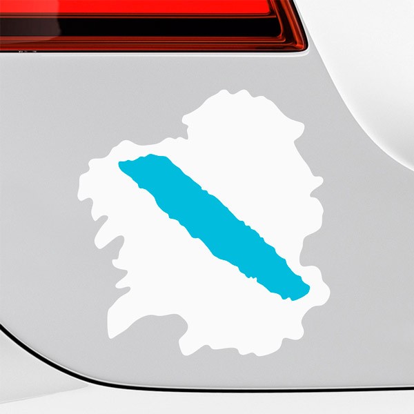 Car & Motorbike Stickers: Galicia Flag Map
