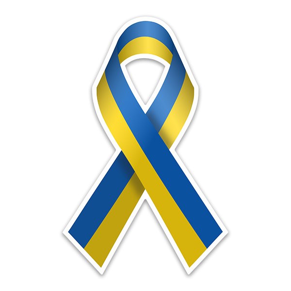 Car & Motorbike Stickers: Ukraine Ribbon