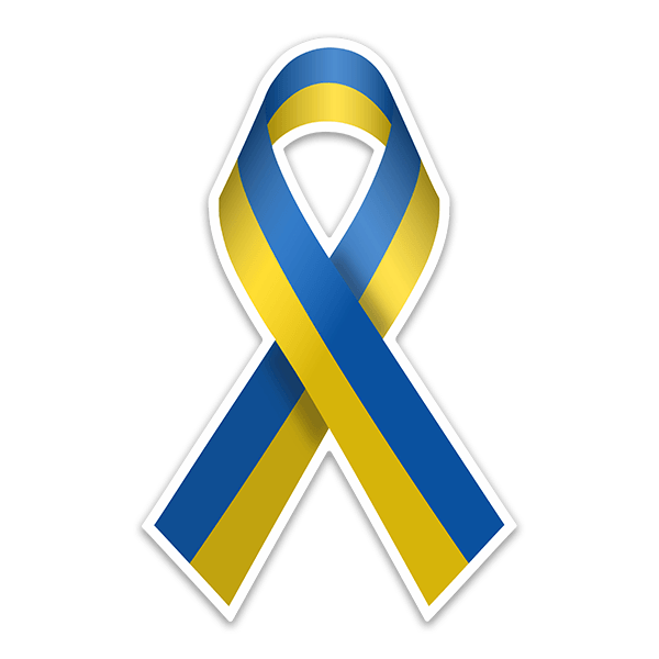 Car & Motorbike Stickers: Ukraine Ribbon 0