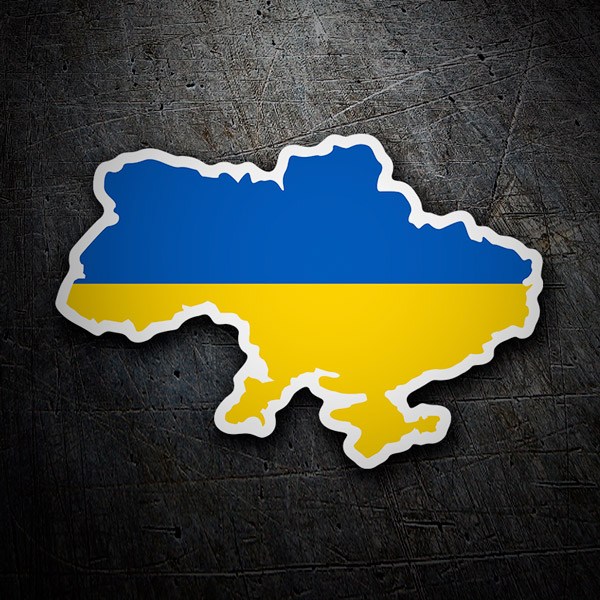 Car & Motorbike Stickers: Silhouette Ukraine country 1