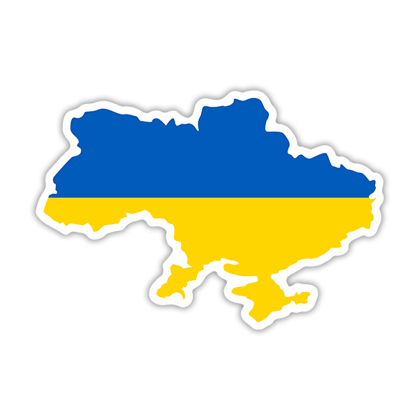Car & Motorbike Stickers: Silhouette Ukraine country 0
