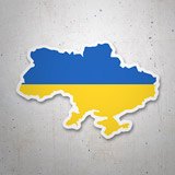 Car & Motorbike Stickers: Silhouette Ukraine country 3